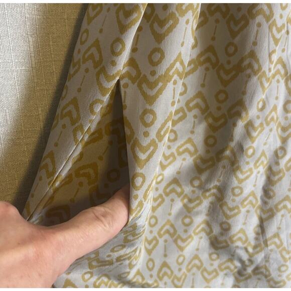 IRO Silk Mini Dress Geometric Size 1 Small Pockets Printed Layered Hem Lined EUC - Picture 10 of 16